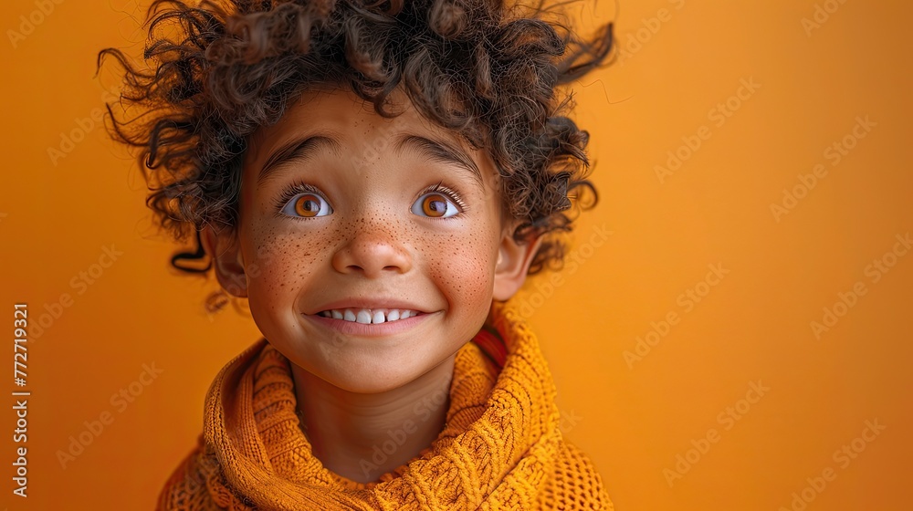 A boy's expression of happiness making a new friend A boy's expression of happiness making a new friend