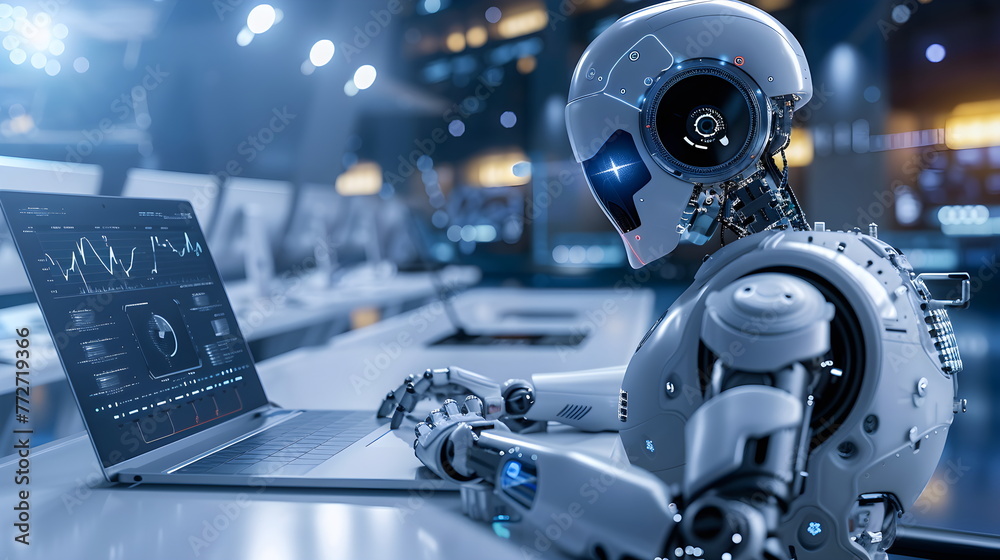 Concept of artificial intelligence for industrial revolution and automation manufacturing process. Concept of artificial intelligence for industrial revolution and automation manufacturing process.