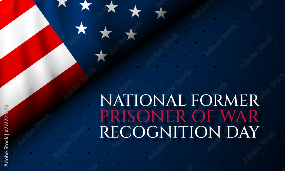 Αυτοκόλλητο National Former POW MIA Recognition Day Background Vector Illustration
