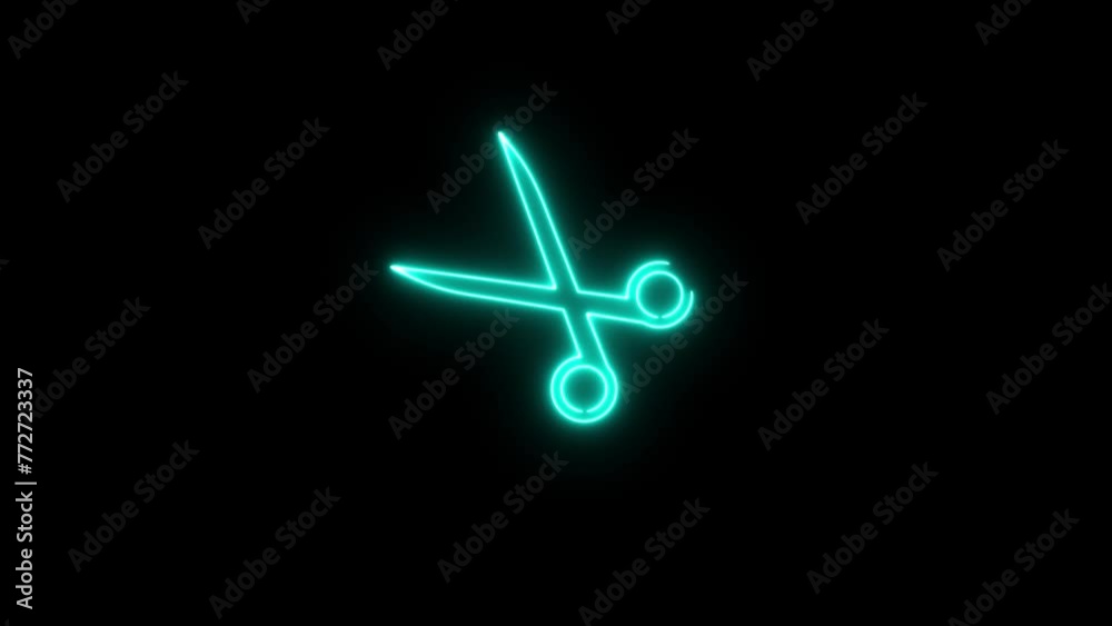 Scissors cutting seamless icon animation.Hairdresser, Scissors cutting seamless icon animation.Hairdresser,