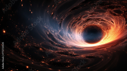 Black hole event horizon with dark background an awe-inspiring astrophotography