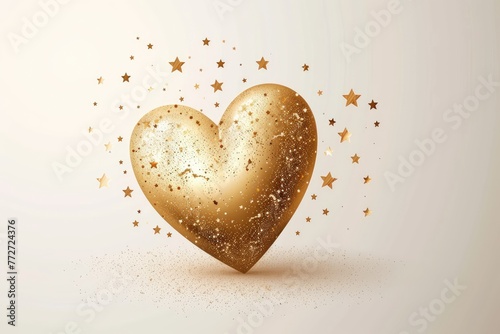 Romantic Sparkle Heart Background 