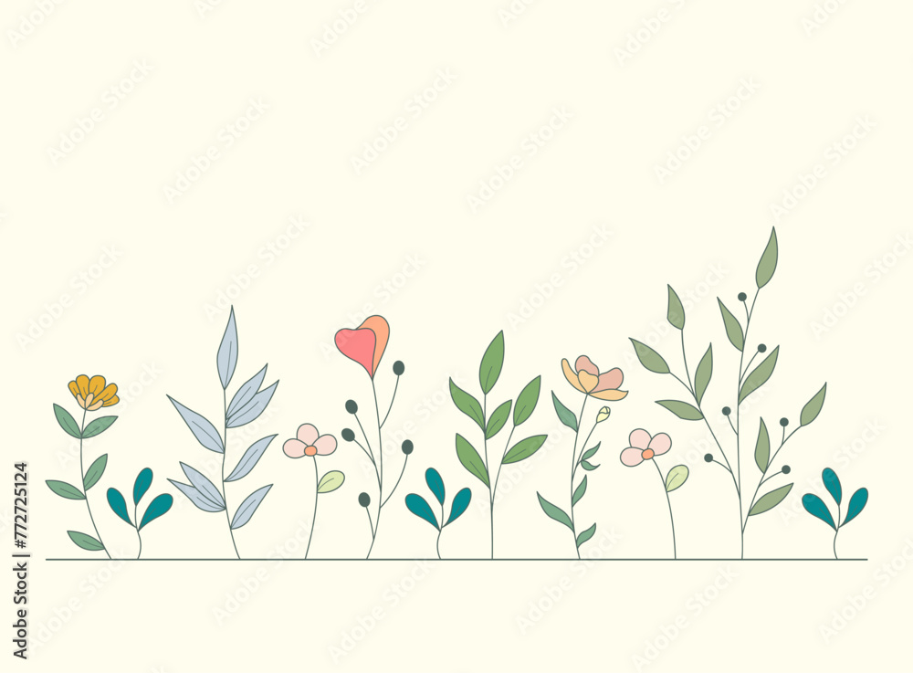 Vector of Illustration of wild flowers about flowers, icon, illustration, floral, and nature. Beautiful flower style color Vector of Illustration of wild flowers about flowers, icon, illustration, floral, and nature. Beautiful flower style color