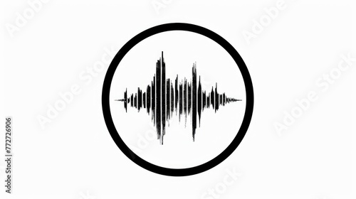 an image of a sound wave icon in a circle