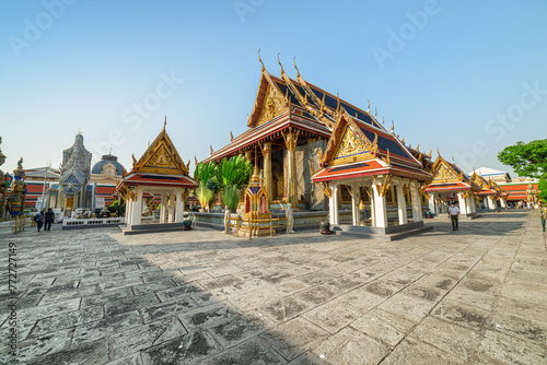 The Phra Ubosot at Wat Phra Kaew in Bangkok, Thailand photo