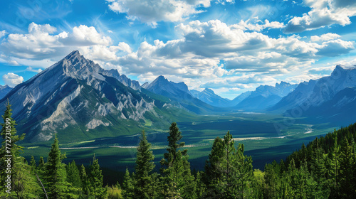 A breathtaking view of majestic peaks and valleys © Veniamin Kraskov