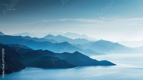 A stunning vista of mountains meeting the ocean