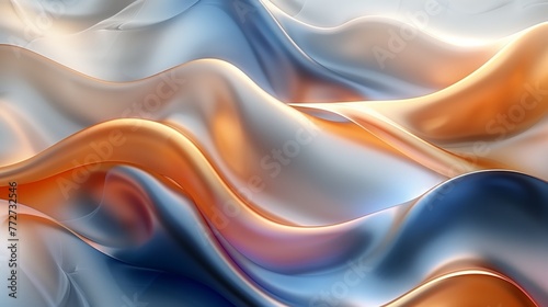 Pink, orange, and blue abstract silky background