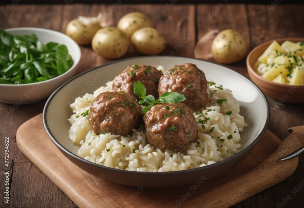 Königsberger Klopse Meatballs made from minced pork or veal, served in a creamy caper sauce Königsberger Klopse Meatballs made from minced pork or veal, served in a creamy caper sauce