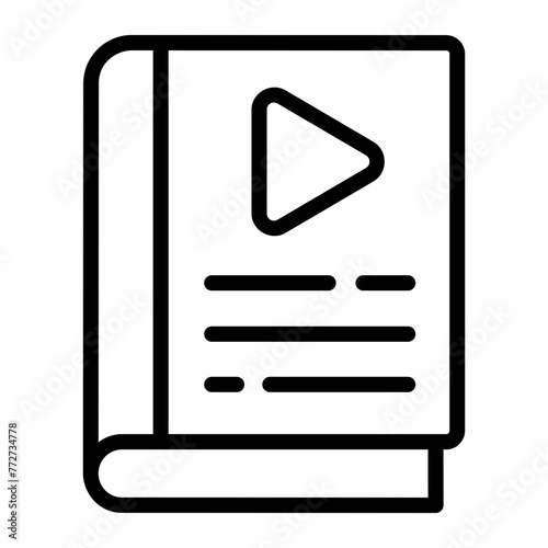 Ebook icon with line style