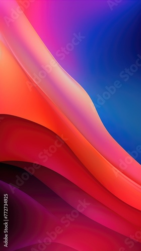 Red and blue gradient wave wallpaper for Android