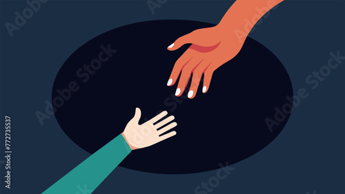 A hand reaching down to help a person climb out of a dark hole symbolizing the role of altruism in helping individuals overcome difficult