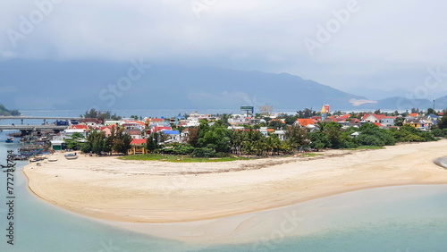 Beautiful Landscape In Lang Co Town With Mountains And Sandy Beach. Lang Co Is A Small Town Of Thua Thien Hue Province, Vietnam. photo