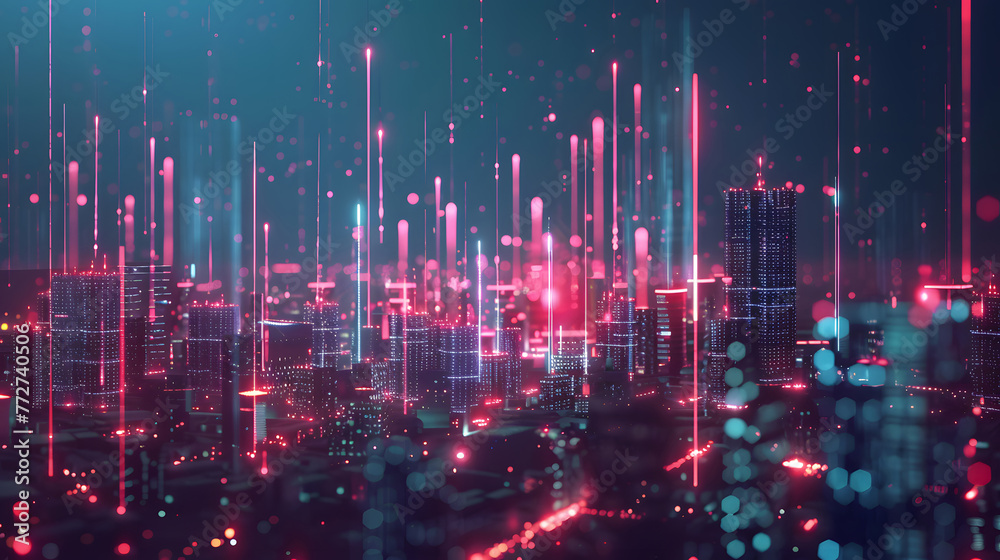 internet of things concept background. generative ai. internet of things concept background. generative ai.