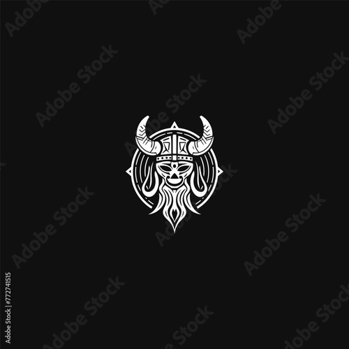 Viking logo design vector illustration template