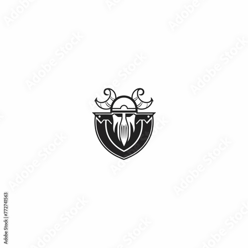 Viking logo design vector illustration template