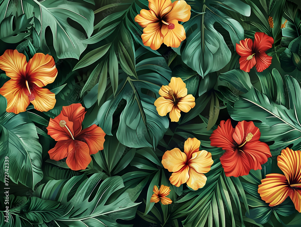 red and green leaves for background red and green leaves for background