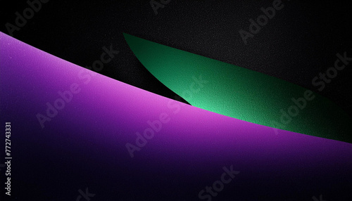 Ethereal Essence: Abstract Cover Design with Purple Green Grainy Gradient Shapes on Black