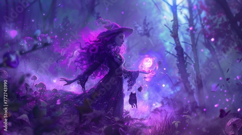 A magical witch with a glow...
