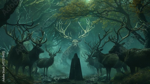 A cloaked wanderer comes fa...