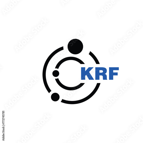 KRF letter logo design on white background. KRF logo. KRF creative initials letter Monogram logo icon concept. KRF letter design photo