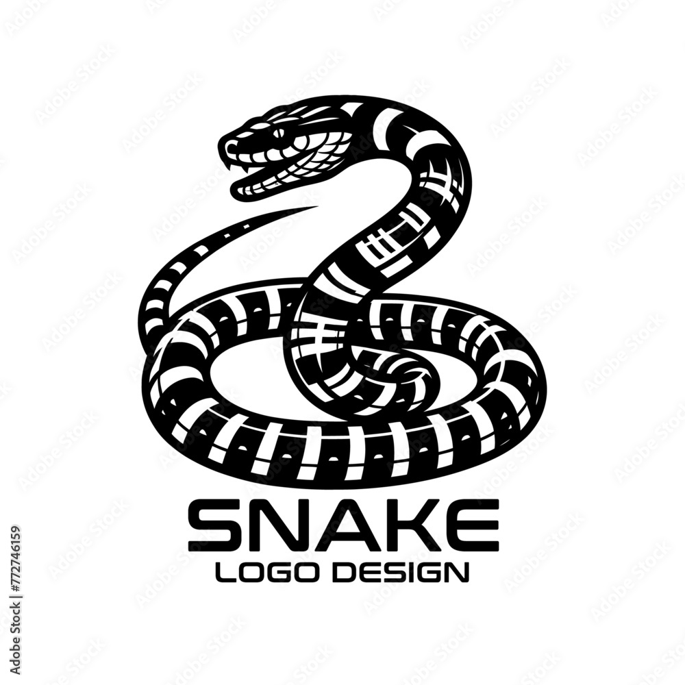 Snake Vector Logo Design Snake Vector Logo Design