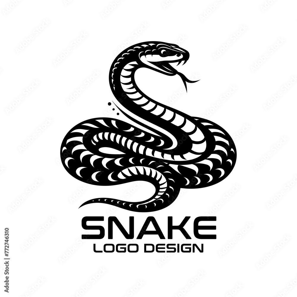 Snake Vector Logo Design Snake Vector Logo Design