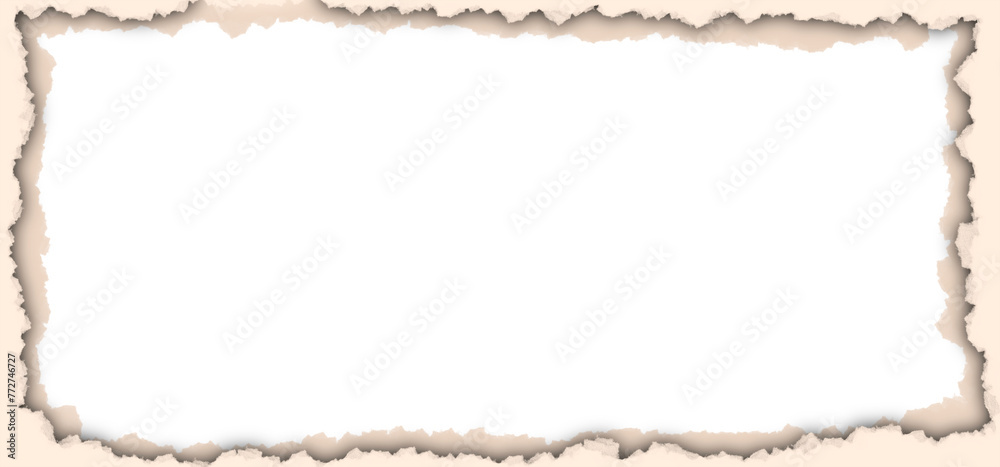 Torn brown paper frame with soft shadow Torn brown paper frame with soft shadow