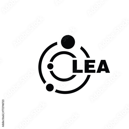 Billede på lærred LEA letter logo design on white background