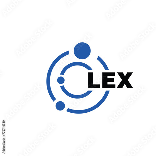 LEX letter logo design on white background. LEX logo. LEX creative initials letter Monogram logo icon concept. LEX letter design photo