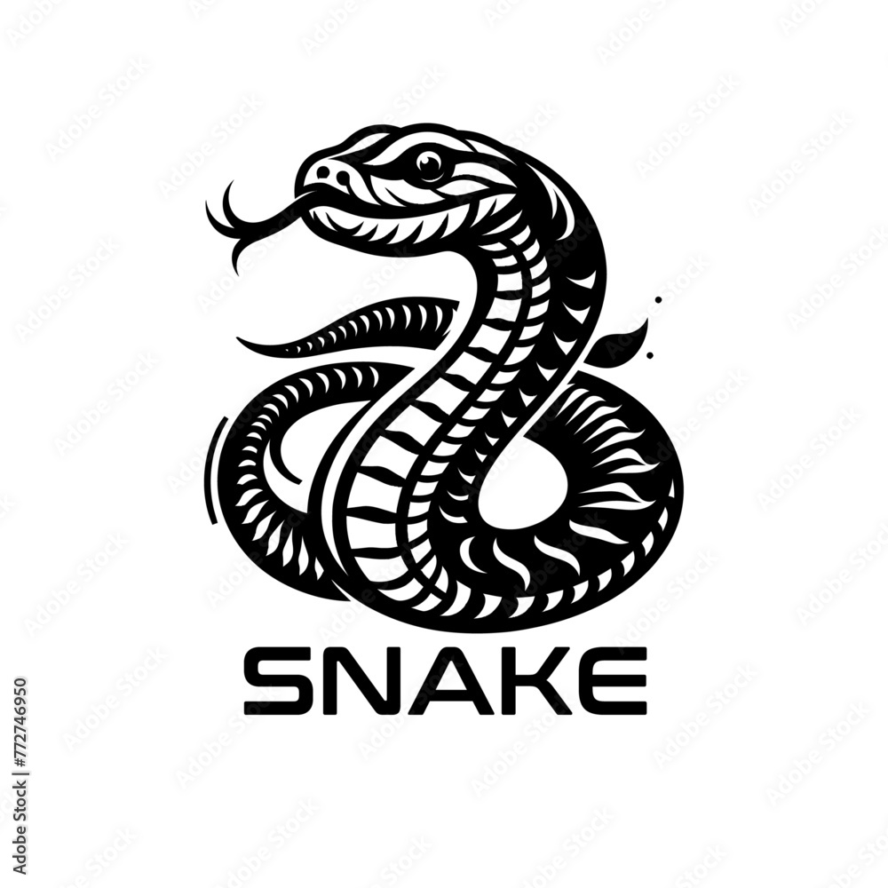 Snake Vector Logo Design Snake Vector Logo Design
