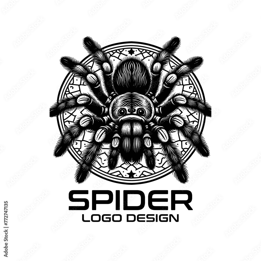 Obraz premium Spider Vector Logo Design