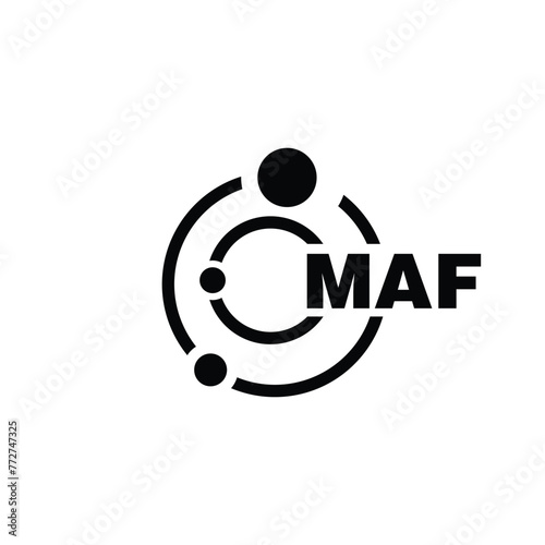 MAF letter logo design on white background. MAF logo. MAF creative initials letter Monogram logo icon concept. MAF letter design photo