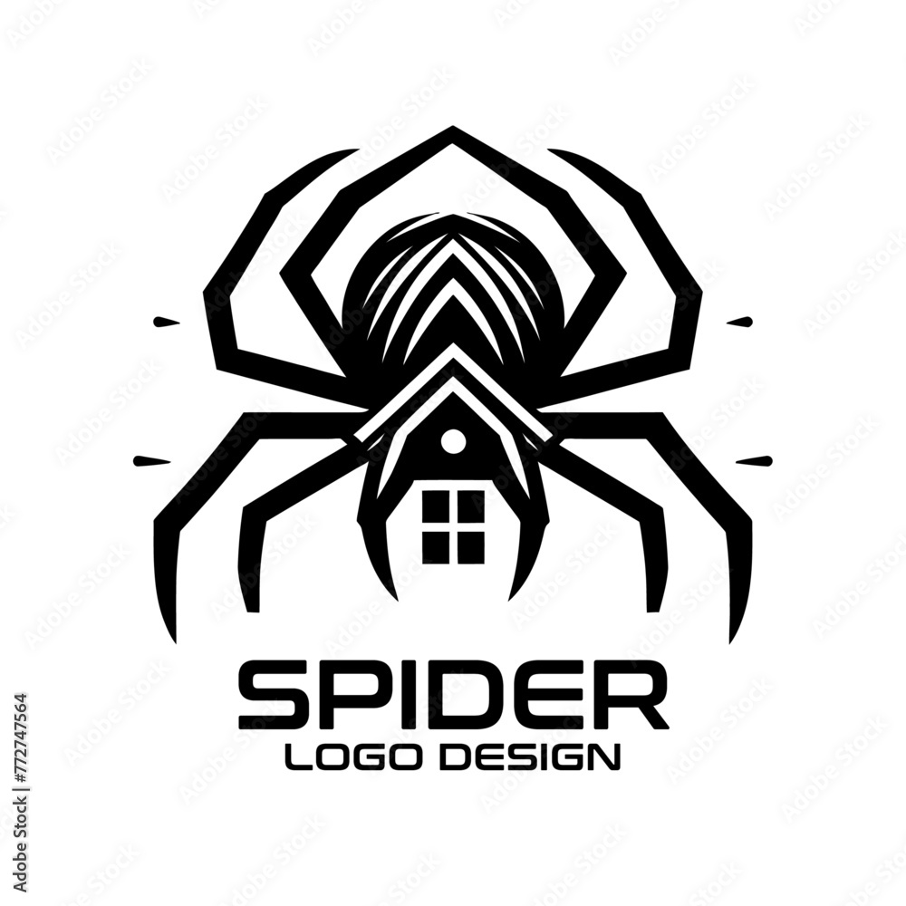 Obraz premium Spider Vector Logo Design