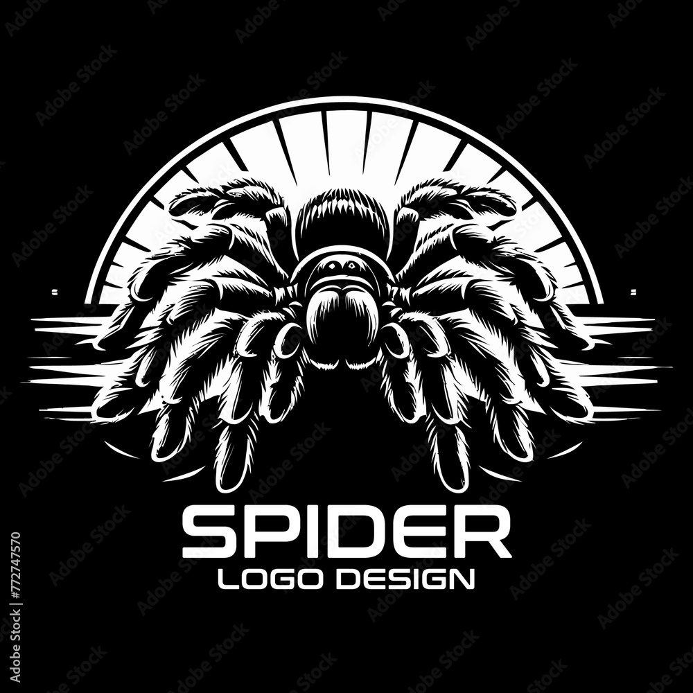 Obraz premium Spider Vector Logo Design