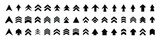 Set swipe up arrows icon. Collection of arrows directed upwards. Black arrows signs. Scroll Graphic vector elements for web, applications, infographics, social media design.