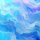 Holographic Blue Sea Wave Background