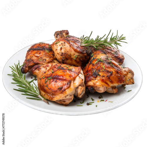 Grilled chicken thighs