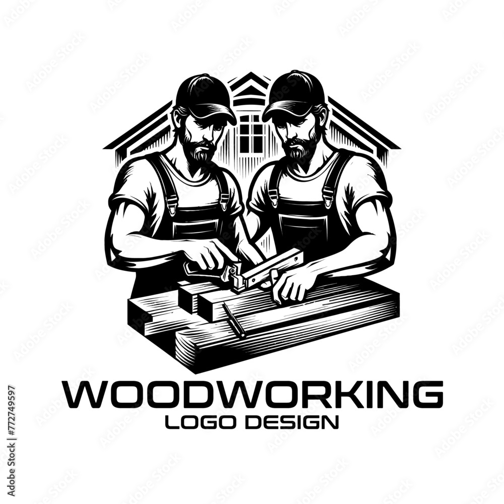 Woodworking Vector Logo Design Woodworking Vector Logo Design