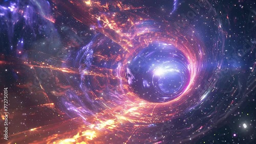 galactic rift revelation interdimensional. seamless looping overlay 4k virtual video animation background photo