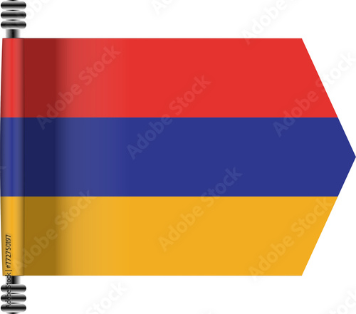 ARMENIA FLAG ROLLED EFFECT