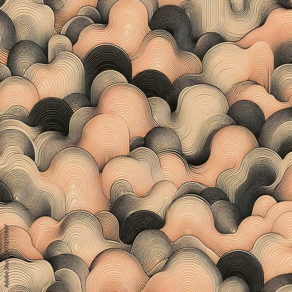 Fototapeta premium Tekstura geometryczna, fala, tapeta generative ai