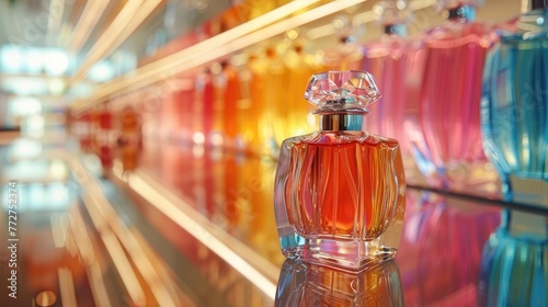 Elegant perfume boutique  scent exploration  luxury and refinement