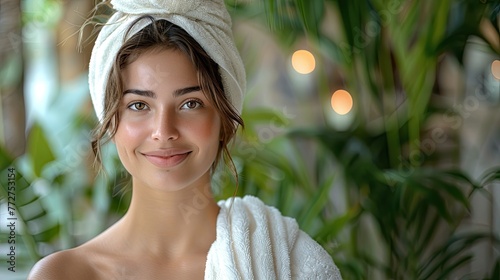 Spa owner introducing a new wellness package, relaxation and luxury photo