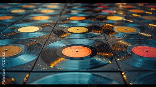 Vintage vinyl record shop, music nostalgia, audiophile collection