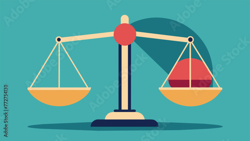 A scale with one side weighed down and the other side floating representing the balancing act of negotiating and finding compromise as a