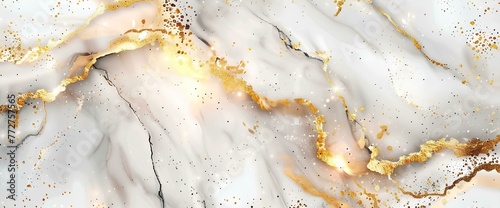 Luxury marble abstract background with gold and white marble texture. Modern art painting 
