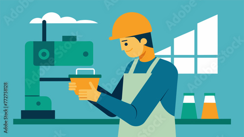A closeup of a microfactory worker inspecting a freshly made product emphasizing the handson and personalized nature of localized