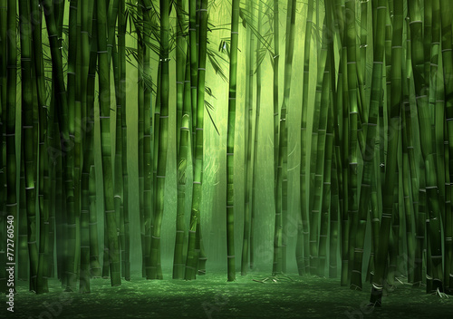 Bamboo Forest  A dense bamboo forest background  with tall stalks of bamboo creating a serene and peaceful atmosphere.