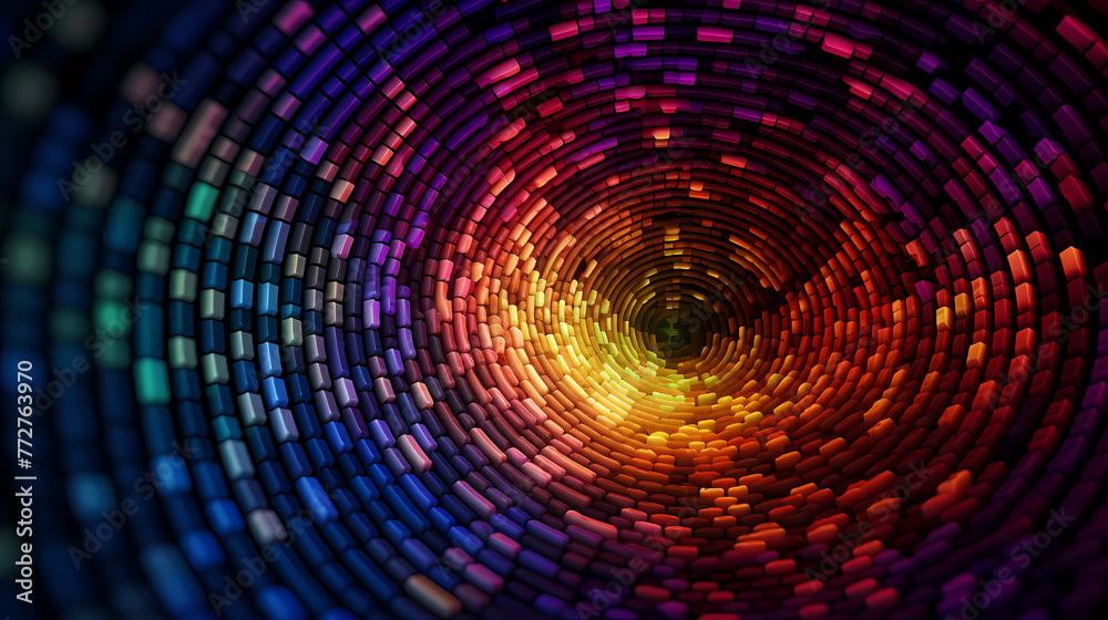 Abstract mosaic circle concentric colorful glitter background Abstract mosaic circle concentric colorful glitter background